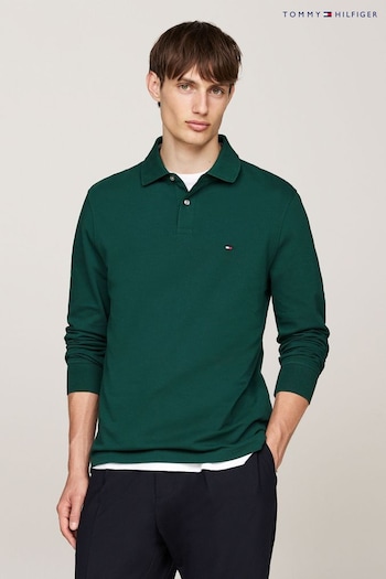 Tommy Hilfiger Green 1985 Regular Long Sleeve Polo Shirt (AC2505) | £85