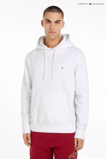 Tommy laptop Hilfiger Essential Fleece White Hoodie (AC2593) | £90