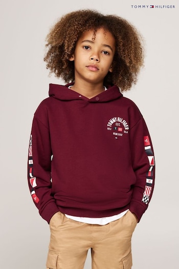 Tommy Hilfiger Red Flags Embroidered Hoodie (AC2668) | £55