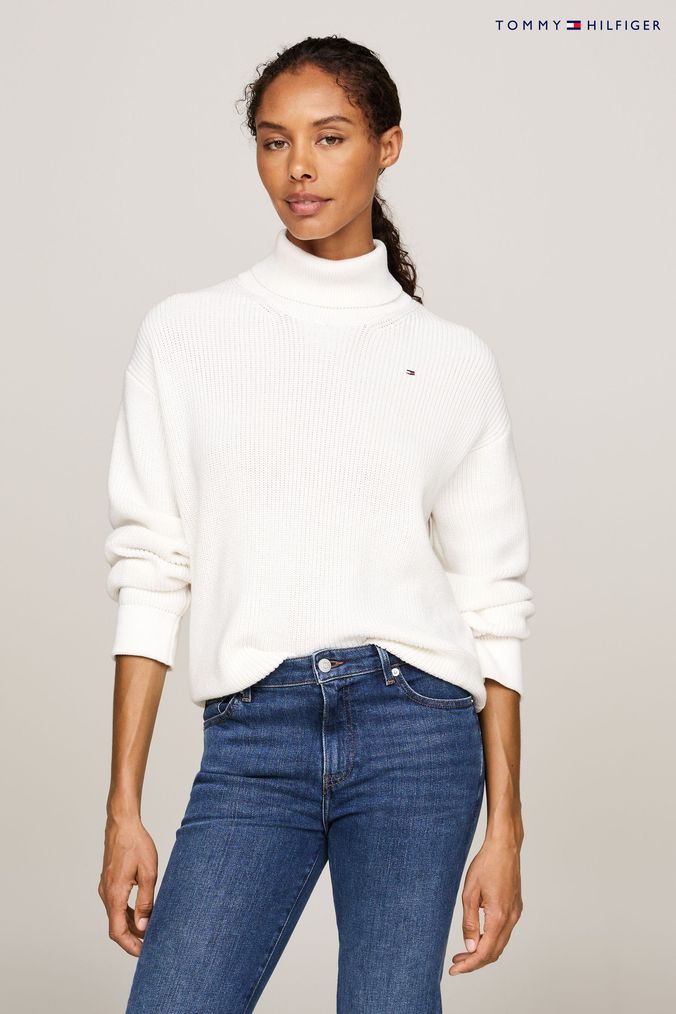 Buy Women s Jumpers Cream Roll Neck Knitwear Online Next UK
