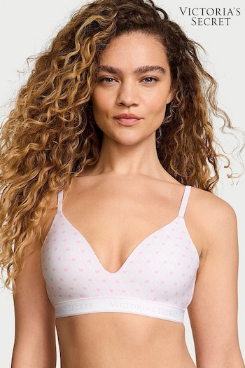 Victoria's Secret White Heart Lockup Non Wired Lightly Lined Bra (AC3521) | £35