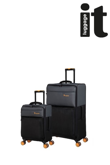 IT Luggage Duo Tone Black Suitcase Set (AC3738) | £120