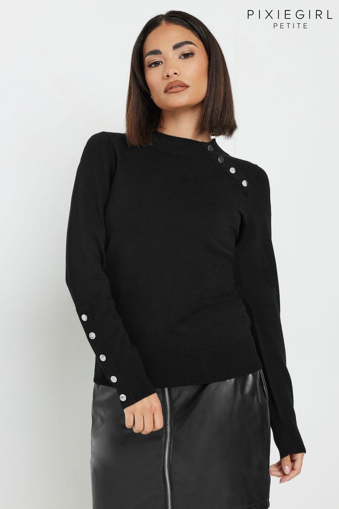 Black jumper petite top