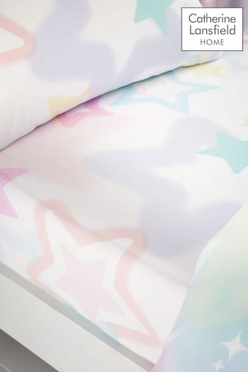 Catherine Lansfield Pink Ombre Stars Fitted Sheet (AC4223) | £10 - £12