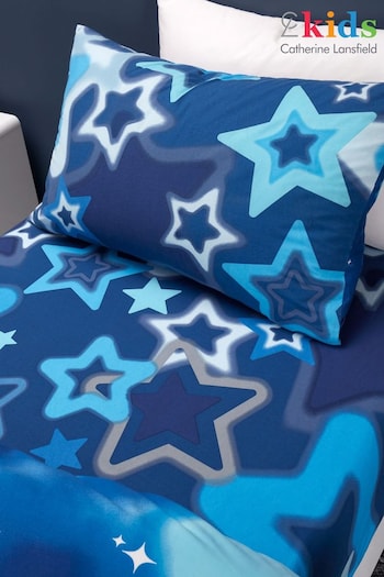 Catherine Lansfield Blue Ombre Stars Fitted Sheet (AC4231) | £10 - £12