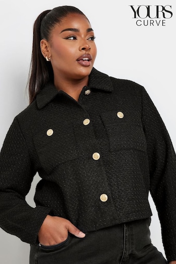 Yours Curve Black Boucle Short Jacket (AC4433) | £51