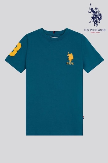 U.S. Polo Assn. Sky Blue Boys Player 100% Cotton 3 T-Shirt (AC4923) | £25 - £30