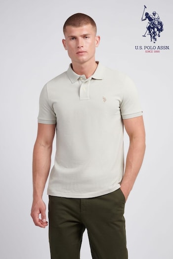 U.S. Polo Assn. Light Natural Regular Fit Pique Polo Shirt (AC4939) | £50