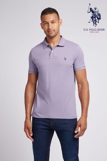 U.S. Polo Assn. Indigo Purple Regular Fit Pique 100% Cotton Polo Shirt (AC4948) | £50