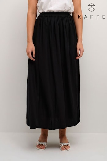 Kaffe Sandrina Elastic Waist Maxi Black Skirt (AC5168) | £40