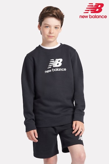 New Balance Black Boys Stacked Logo Sweatshirt (AC5298) | £40 - £48