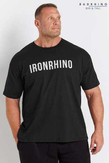 BadRhino Big & Tall Black 100% Cotton IronRhino T-Shirt (AC5571) | £26