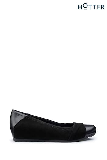 Hotter Black Regular Fit Jay Slip-On Shoes (AC5782) | £79