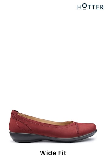 Hotter Red Robyn II Slip-On Wide Fit Shoes (AC5853) | £69