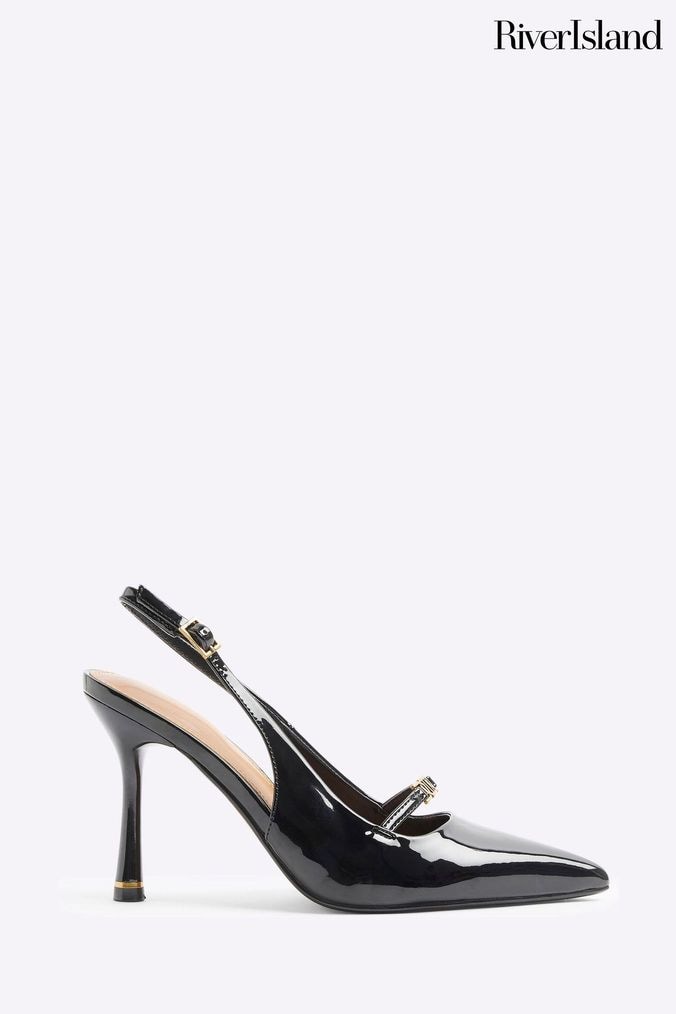 River island black high heels online