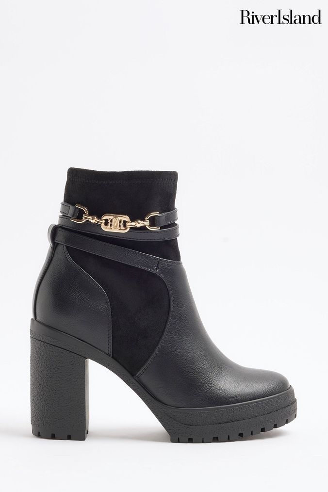 Buy Women s Black River Island Block Heel Footwear Online Next UK