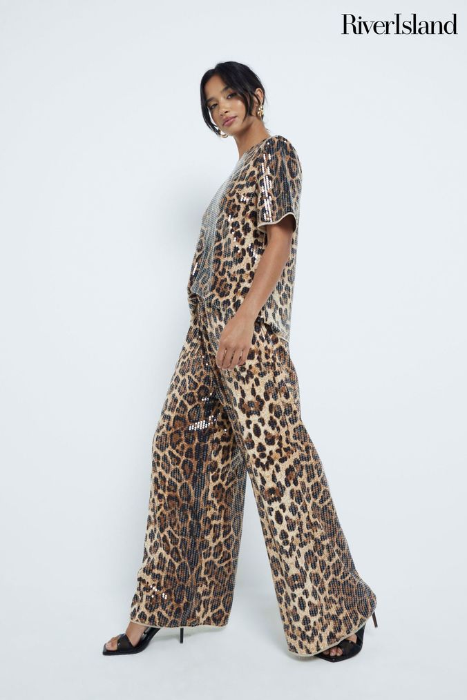 Animal print trousers next 2025