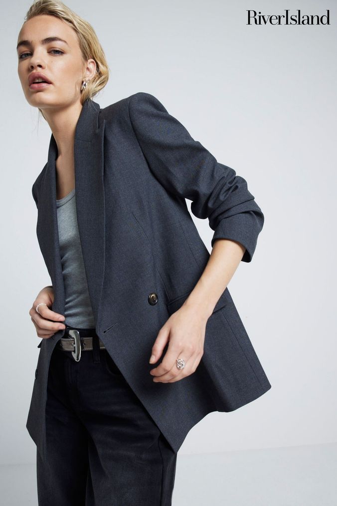 River island military blazer deals