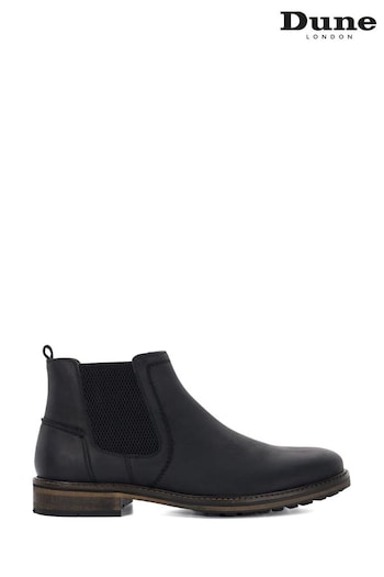 Dune London Black Chorleys Plain Toe Casual Chelsea Boots (AC6426) | £120