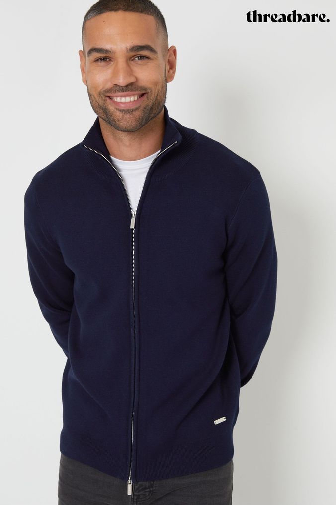 Mens zip up cardigan next 2025