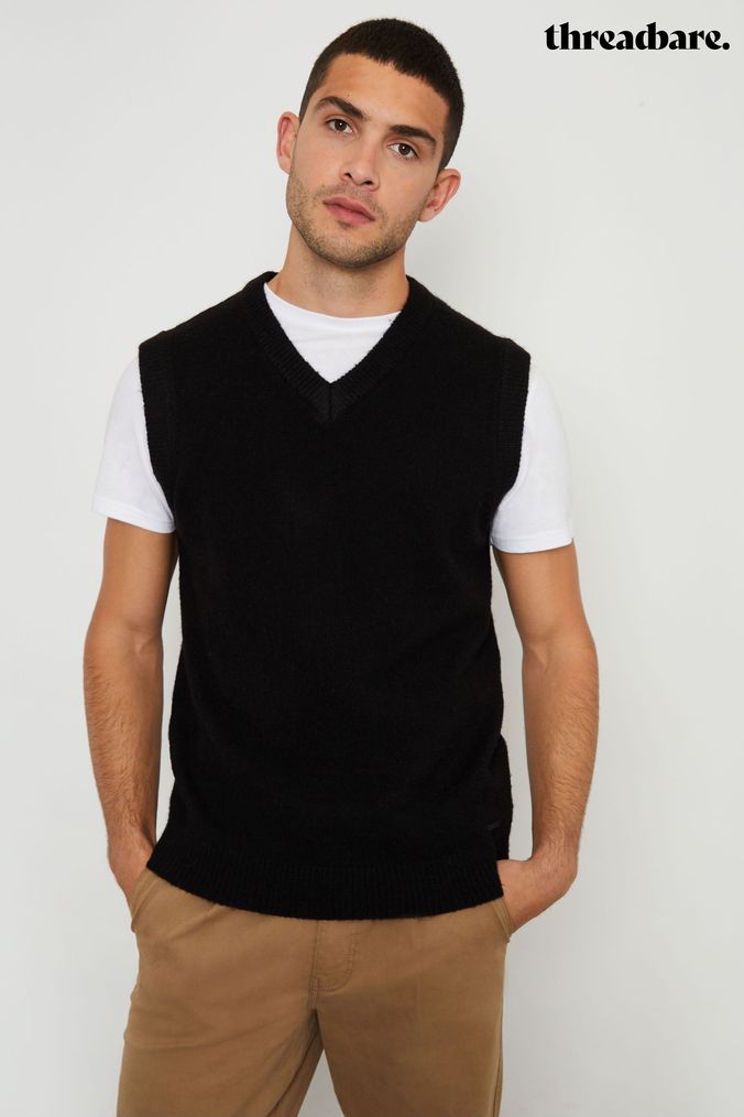 Men s Sleeveless V Neck Jumpers Sleeveless Knitwear Next