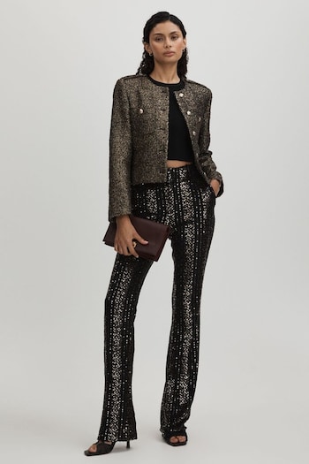 Halston Striped Sequin Trousers (AC6816) | £606