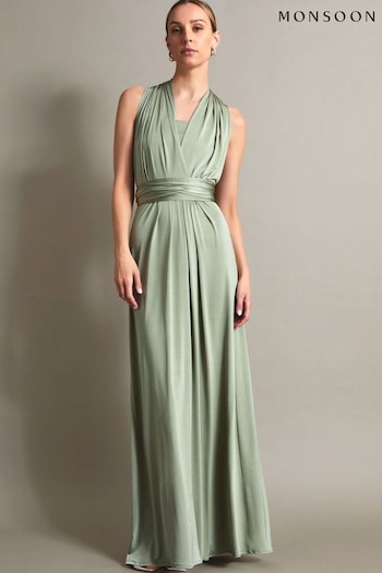 Monsoon Green Thea Multiway Bridesmaid Dress (AC6865) | £110