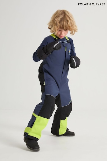 Polarn O Pyret Blue Waterproof Padded Ski Salopettes (AC6963) | £90