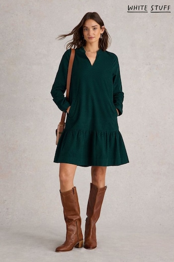 White Stuff Green Daria Cord Dress (AC7160) | £75