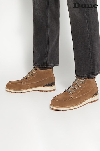 Dune London Brown Standard Fit Trustees Brogue Detail Trainers (AC7372) | £150