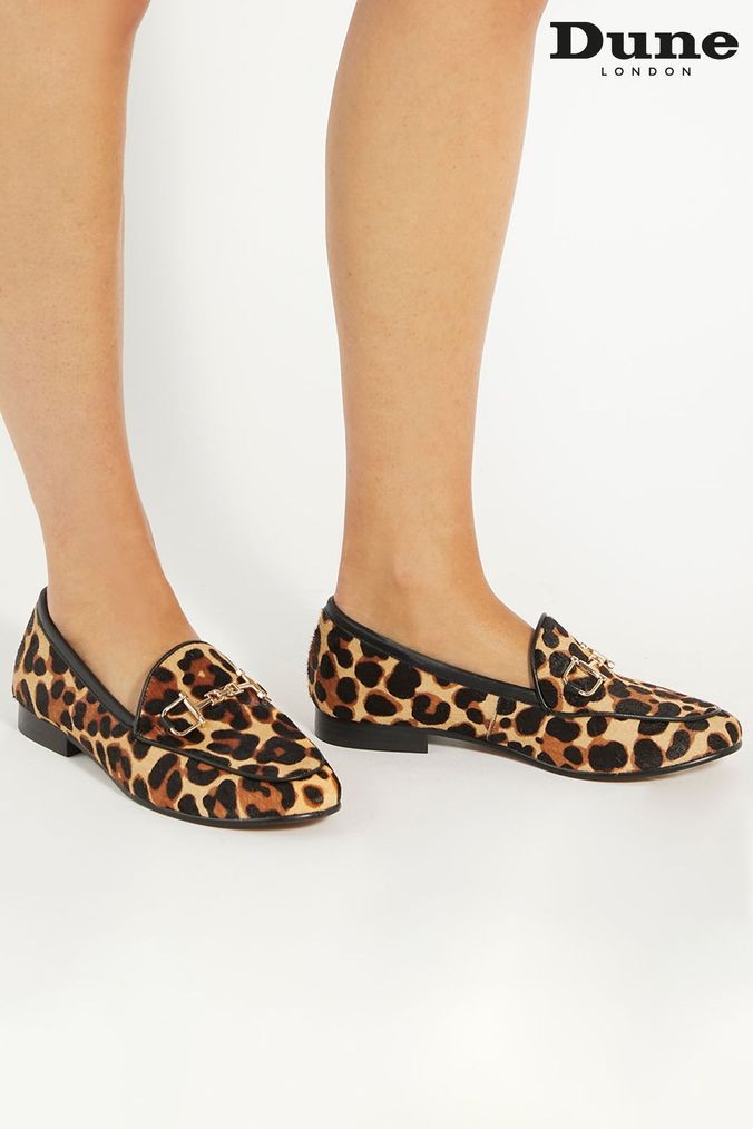 Dune leopard print flats online