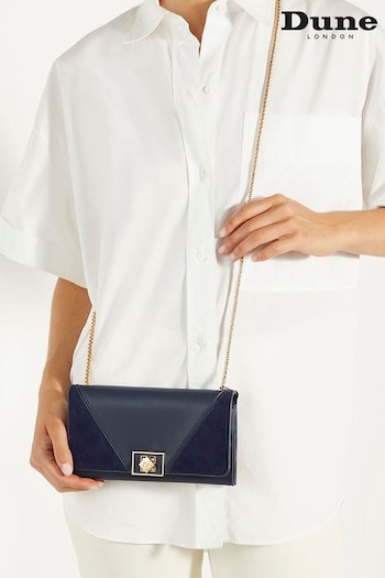 Dune London Blue Styled Panelled Phone Cross-Body Bag (AC7444) | £60