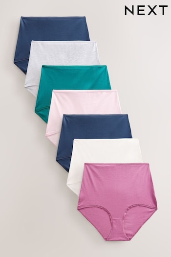 Marl Full Brief Cotton Rich Knickers 7 Pack (AC7606) | £15