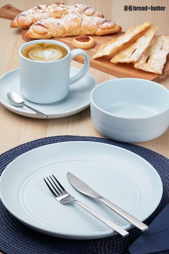 Bread + Butter 16 Piece Baby Blue St Ives Dinner Set (AC7635) | £59