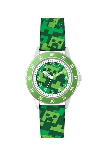 Peers Hardy Green Minecraft Creeper Time Teacher Watch (AC7903) | £20