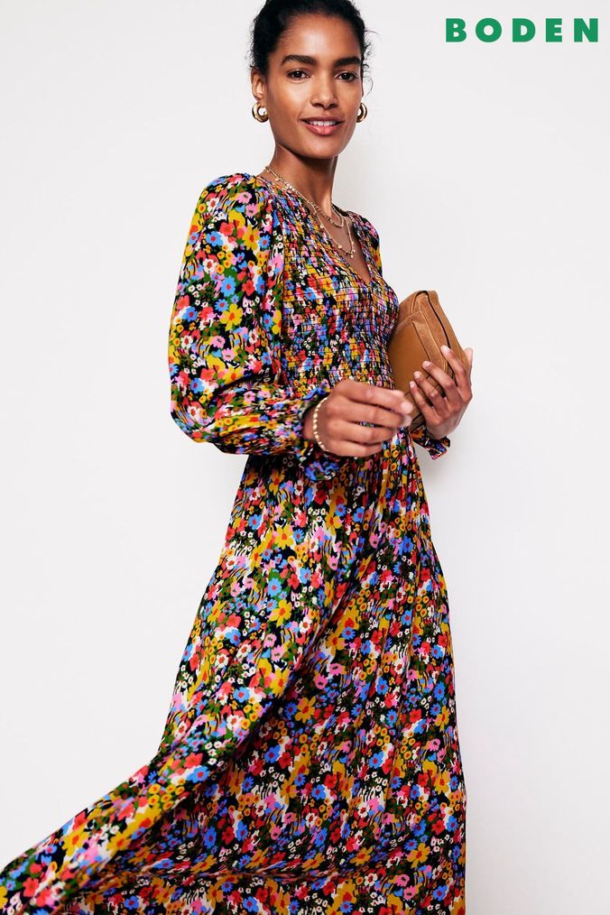 Buy Women s Boden Long Sleeve Print Dresses Online Next UK