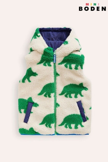 Boden Green Reversible Borg Gilet (AC8463) | £39 - £45