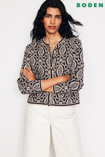 Boden Blue Holly Knitted Cardigan (AC8553) | £130