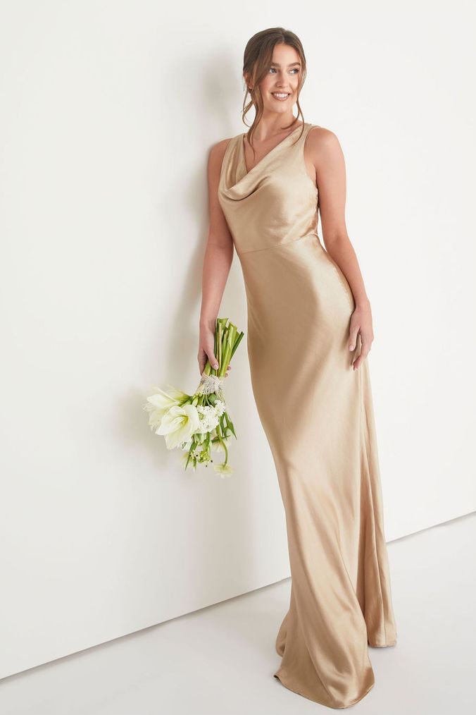 Buy Women s Gold Midi Dresses Online Next UK