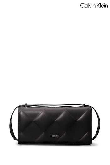 Calvin Klein Black Diamond Quilt Conv Shoulder Bag (AC8785) | £120