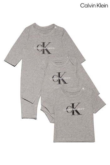 Calvin Klein Grey Monologo Essentials Gift Pack Polo Shirt (AC8946) | £85