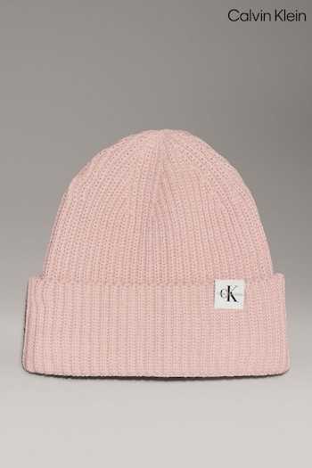 Calvin Klein Pink Rib Beanie (AC9167) | £32