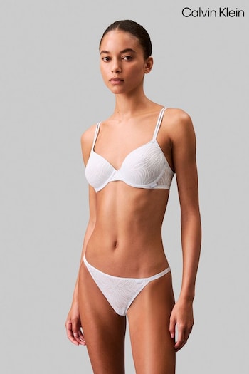 Calvin Klein Natural Lightly Lined Demi Bra With Sheer Masquisette (AC9207) | £48