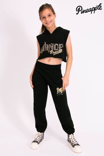 Pineapple Black Girls Cuff Joggers (AC9534) | £28