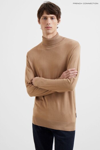 French Connection Roll Neck Knit Brown Jumper (AC9819) | £35