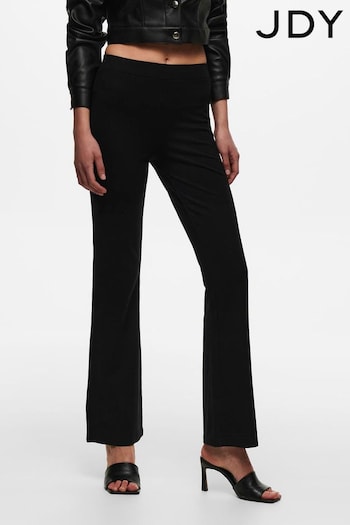 JDY Black Flared Jersey Trousers (AC9858) | £25