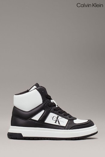 Calvin Black Klein Black High Top Lace Up Sneakers (AC9895) | £83 - £87