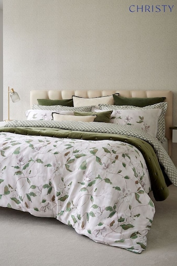 Christy Olive Magnolia 100& Cotton Duvet Set (AD0612) | £70 - £110