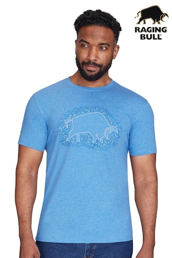 Raging Bull Blue Scatter Stitch T-Shirt (AD0845) | £33 - £35