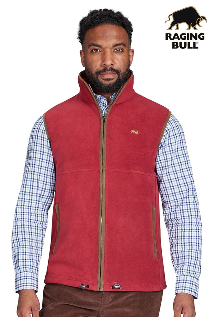 Mens red gilet jacket sales